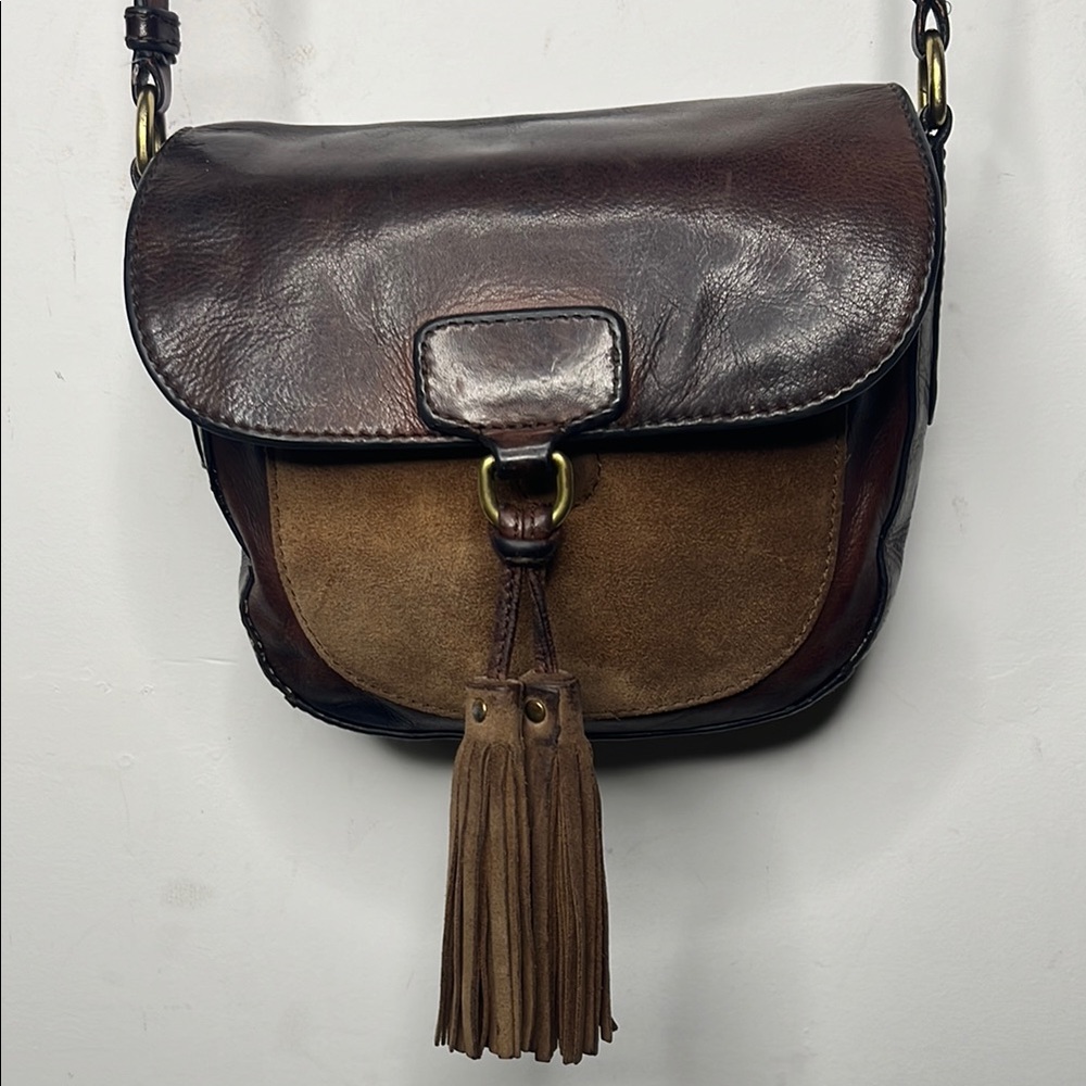 FRYE Clara Leather Crossbody Saddle bag